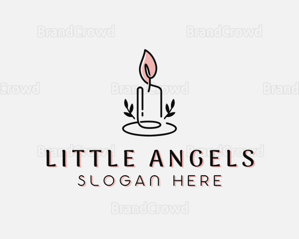 Leaf Candle Decoration Logo