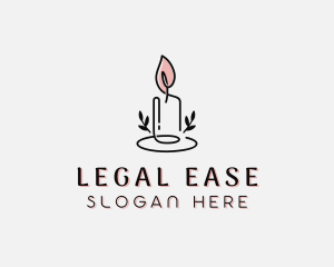 Leaf Candle Decoration Logo