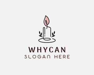 Decor - Leaf Candle Decoration logo design