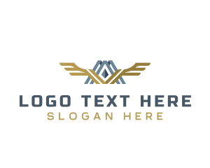 Luxury - Luxury Aviation Wings Letter A logo design