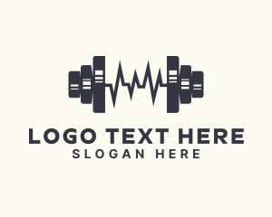 Strong - Heartbeat Barbell Gym logo design