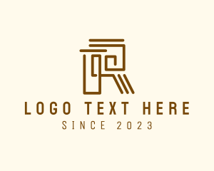 Business Center - Mayan Ethnic Letter R logo design