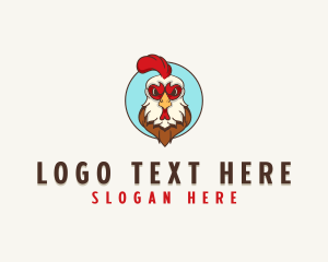 Grill - Rooster Chicken Poultry logo design