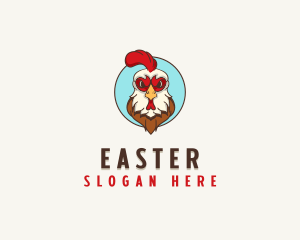 Orange Bird - Rooster Chicken Poultry logo design