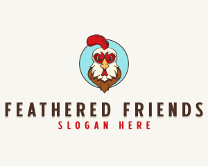 Rooster Chicken Poultry logo design