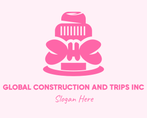 Dessert - Pink Ribbon Cake logo design