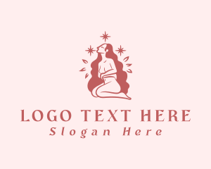 Relax - Female Nude Goddess logo design