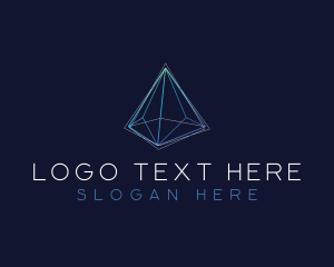 Tech Pyramid Triangle logo design