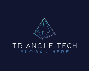 Tech Pyramid Triangle logo design