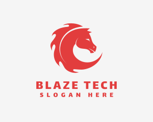 Blaze Wild Horse logo design