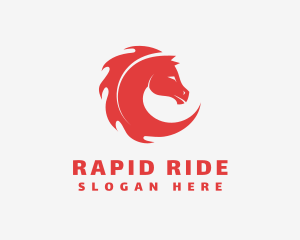 Blaze Wild Horse logo design