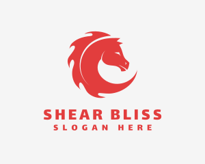 Blaze Wild Horse logo design