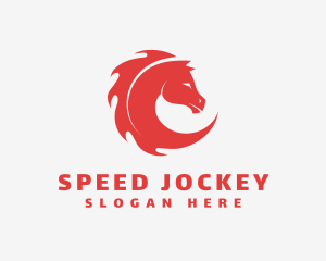 Jockey - Blaze Wild Horse logo design