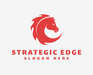 Strategy - Blaze Wild Horse logo design