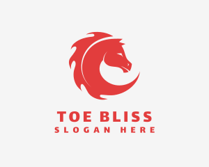 Blaze Wild Horse logo design