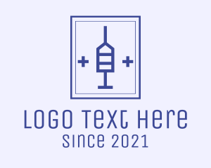 Minimal - Medical Cross Syringe logo design