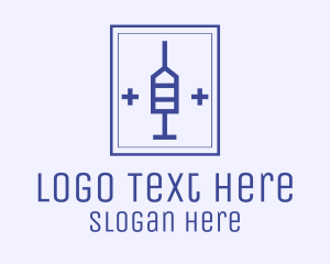 Medical Cross Syringe Logo