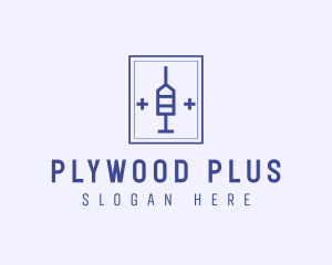 Medical Cross Syringe logo design