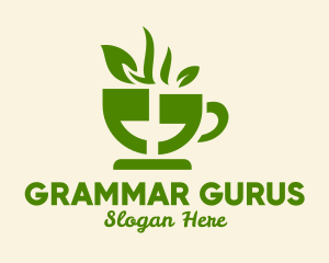 Grammar - Tea Cup Quote logo design