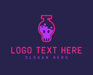 Gastro - Poison Vial Skull logo design