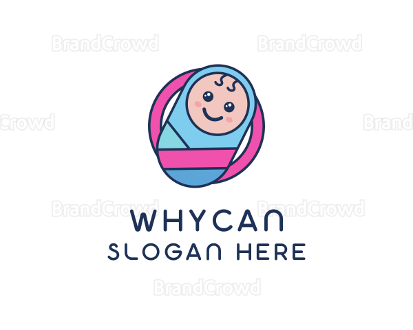 Baby Swaddle Circle Logo