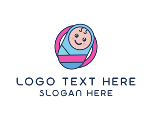 Pregnancy - Baby Swaddle Circle logo design