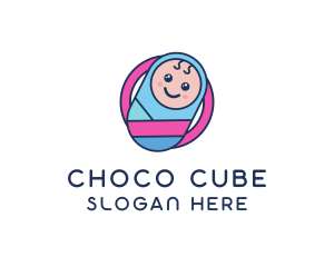 Baby Swaddle Circle Logo