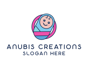 Baby Swaddle Circle logo design