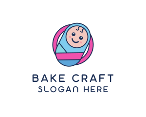 Baby Swaddle Circle logo design