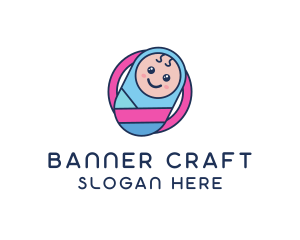 Baby Swaddle Circle logo design