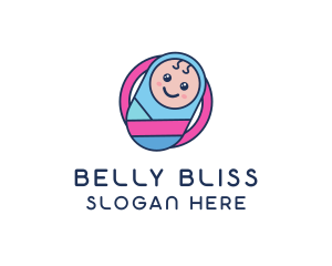 Pregnancy - Baby Swaddle Circle logo design