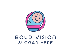 Baby Swaddle Circle logo design