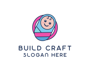 Baby Swaddle Circle logo design