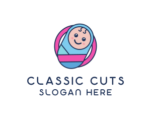 Baby Swaddle Circle logo design