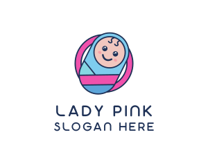 Baby Swaddle Circle logo design