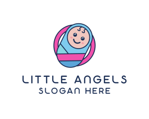 Baby Swaddle Circle logo design