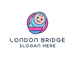 Baby Swaddle Circle logo design