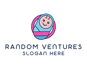 Baby Swaddle Circle logo design