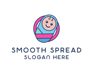 Baby Swaddle Circle logo design