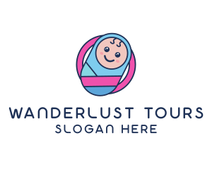 Baby Swaddle Circle logo design