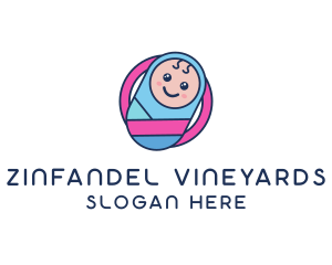 Baby Swaddle Circle logo design