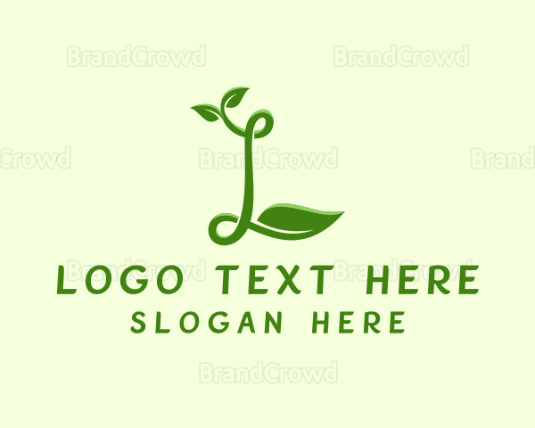 Gardening Leaf Letter L Logo