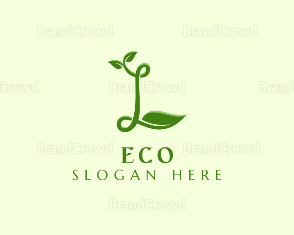 Natural Leaf Letter L Logo