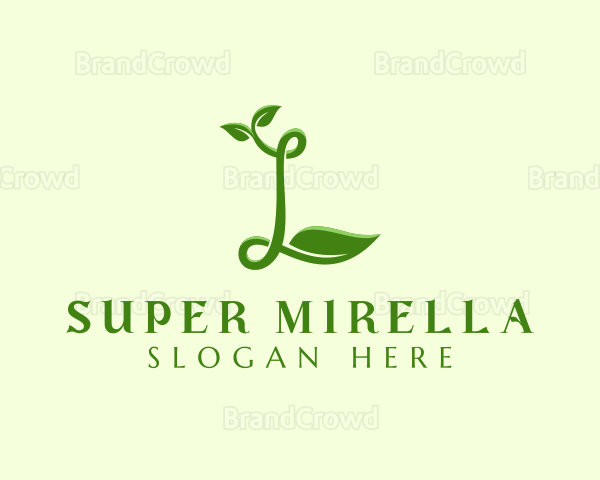 Natural Leaf Letter L Logo