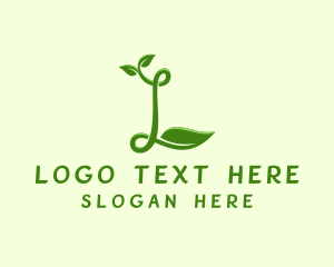 Greenhouse - Gardening Leaf Letter L logo design