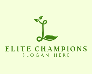 Natural Leaf Letter L Logo