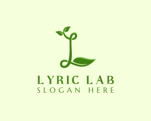 Natural Leaf Letter L logo design