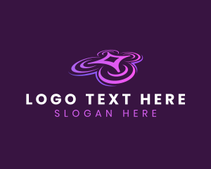 Vlog - Aerial Drone Tech logo design