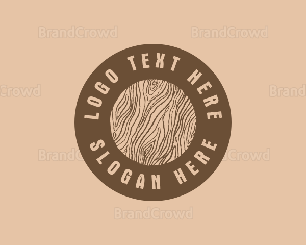 Timber Woodgrain Craft Logo