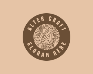 Timber Woodgrain Craft logo design